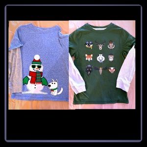 3 Adorable Long Sleeve Seasonal Tee Shirts! S-7